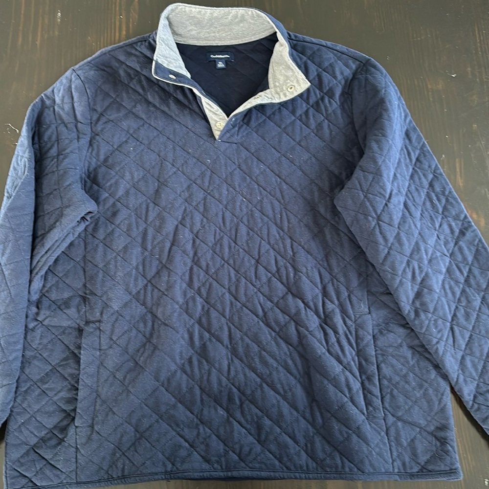 Croft and Barrow Men’s Sweater SZ XL Navy Blue and Grey